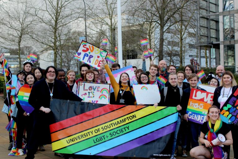 LGBTQ+ parade at the University of Southampton.