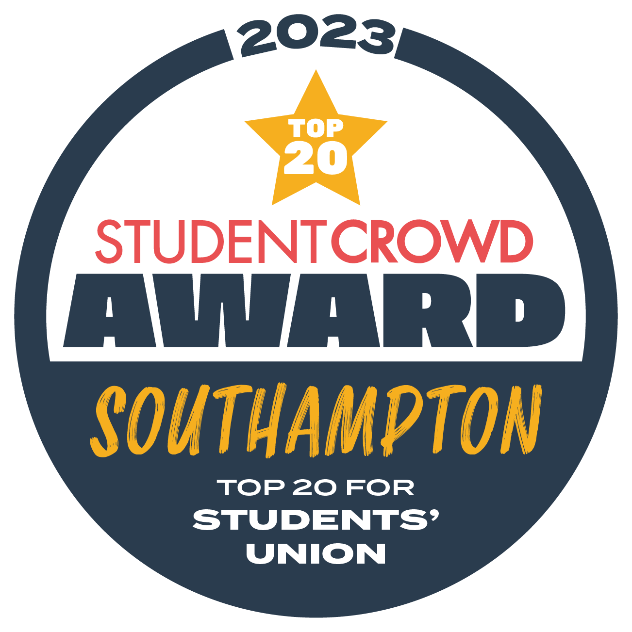 StudentCrowd-awards-2023-12th-students-union-University-of-Southampton-roundel-colour