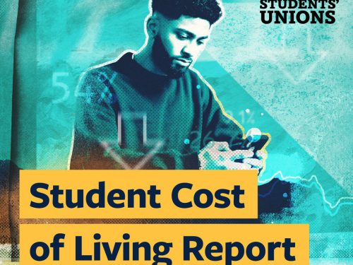 Student cost of living report poster.