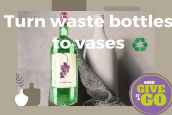 Turn waste bottles into vases